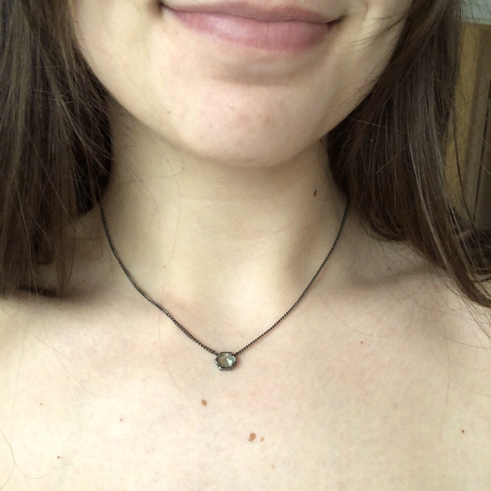 Kendra Scott gunmetal pendant necklace